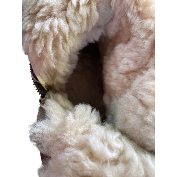 Ugg Australia Womens Brown Mid-Calf Leather sheep  fur Boots Size 7 SKU 8586 - Picture 10 of 15